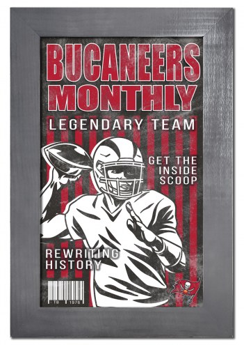 Tampa Bay Buccaneers Team Monthly 11&quot; x 19&quot; Framed Sign