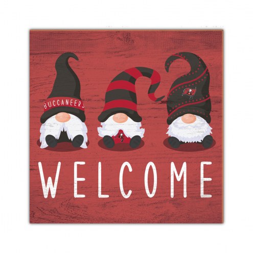 Tampa Bay Buccaneers Welcome Gnomes 10&quot; x 10&quot; Sign