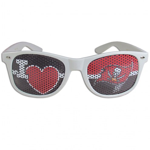 Tampa Bay Buccaneers White I Heart Game Day Shades