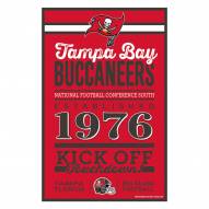 Tampa Bay Buccaneers Established Wood Sign