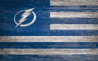 Tampa Bay Lightning 11" x 19" Distressed Flag Sign