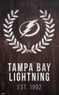 Tampa Bay Lightning 11" x 19" Laurel Wreath Sign