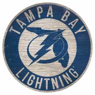 Tampa Bay Lightning 12" Circle with State Sign