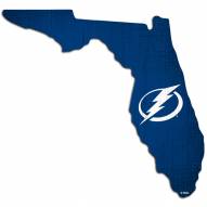 Tampa Bay Lightning 12" Team Color Logo State Sign