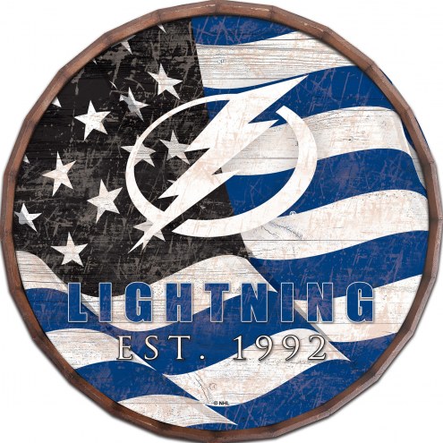 Tampa Bay Lightning 16&quot; Flag Barrel Top