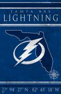 Tampa Bay Lightning 17" x 26" Coordinates Sign