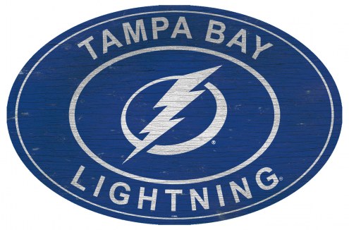 Tampa Bay Lightning 46&quot; Heritage Logo Oval Sign