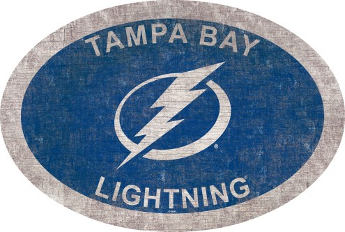 Tampa Bay Lightning 46&quot; Team Color Oval Sign