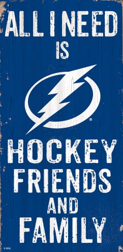 Tampa Bay Lightning 6&quot; x 12&quot; Friends & Family Sign