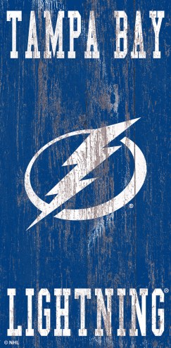 Tampa Bay Lightning 6&quot; x 12&quot; Heritage Logo Sign