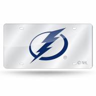Tampa Bay Lightning Bolt Silver Laser License Plate