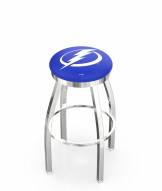 Tampa Bay Lightning Chrome Swivel Bar Stool with Accent Ring