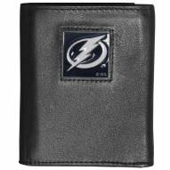 Tampa Bay Lightning Deluxe Leather Tri-fold Wallet in Gift Box