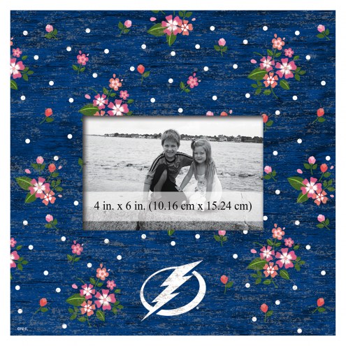 Tampa Bay Lightning Floral 10&quot; x 10&quot; Picture Frame