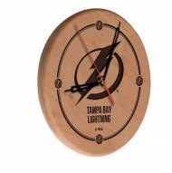 Tampa Bay Lightning Laser Engraved Wood Clock