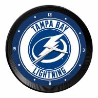 Tampa Bay Lightning Ribbed Frame Wall Clock