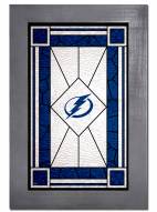 Tampa Bay Lightning Stained Glass with Frame