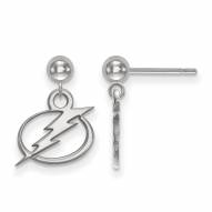 Tampa Bay Lightning Sterling Silver Dangle Ball Earrings