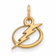 Tampa Bay Lightning Sterling Silver Gold Plated Extra Small Pendant