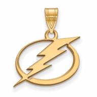 Tampa Bay Lightning Sterling Silver Gold Plated Medium Pendant