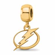 Tampa Bay Lightning Sterling Silver Gold Plated Small Dangle Bead
