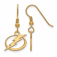 Tampa Bay Lightning Sterling Silver Gold Plated Small Dangle Earrings