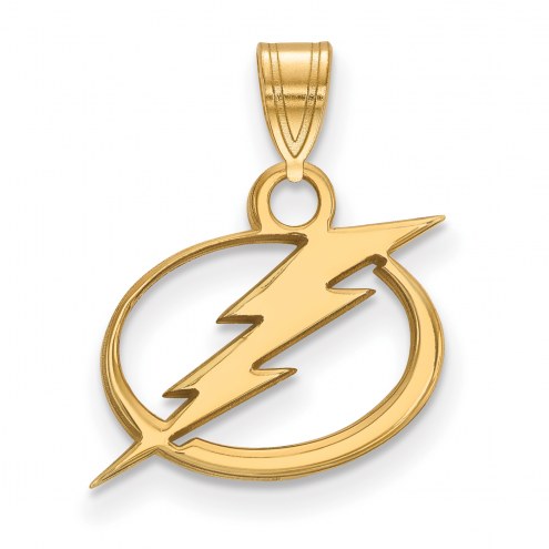 Tampa Bay Lightning Sterling Silver Gold Plated Small Pendant