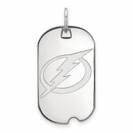 Tampa Bay Lightning Sterling Silver Small Dog Tag