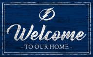 Tampa Bay Lightning Team Color Welcome Sign