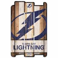 Tampa Bay Lightning Wood Fence Sign