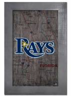 Tampa Bay Rays 11" x 19" City Map Framed Sign