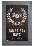 Tampa Bay Rays 11" x 19" Laurel Wreath Framed Sign