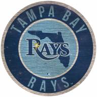 Tampa Bay Rays 12" Circle with State Sign