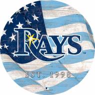 Tampa Bay Rays 12" Team Color Flag Circle Sign