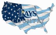 Tampa Bay Rays 15" USA Flag Cutout Sign