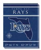 Tampa Bay Rays 16" x 20" Coordinates Canvas Print