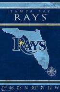 Tampa Bay Rays 17" x 26" Coordinates Sign