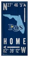 Tampa Bay Rays 6" x 12" Coordinates Sign