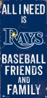 Tampa Bay Rays 6" x 12" Friends & Family Sign