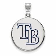 Tampa Bay Rays Sterling Silver Large Pendant