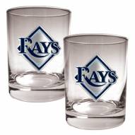 Tampa Bay Rays MLB 2-Piece 14 Oz. Rocks Glass Set