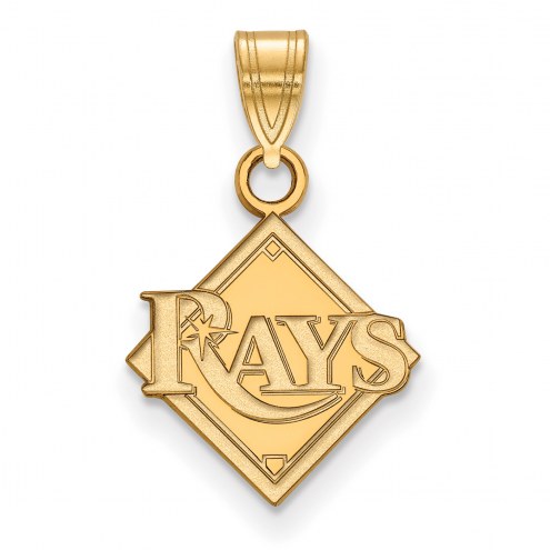 Tampa Bay Rays MLB Sterling Silver Gold Plated Small Pendant