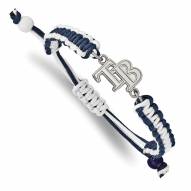 Tampa Bay Rays Stainless Steel Adjustable Cord Bracelet