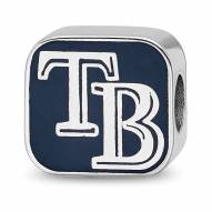 Tampa Bay Rays Sterling Silver Enameled Bead