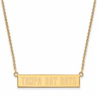 Tampa Bay Rays Sterling Silver Gold Plated Bar Necklace