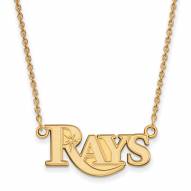 Tampa Bay Rays Sterling Silver Gold Plated Small Pendant Necklace