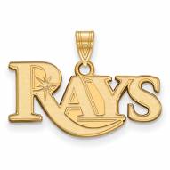Tampa Bay Rays Sterling Silver Gold Plated Small Pendant