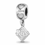 Tampa Bay Rays Sterling Silver Heart Bead