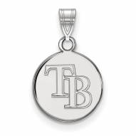 Tampa Bay Rays Sterling Silver Small Disc Pendant