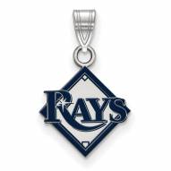 Tampa Bay Rays Sterling Silver Small Enamel Pendant